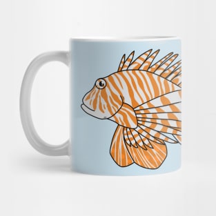 Happy lionfish cartoon illustration Mug